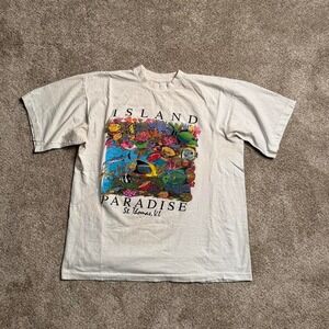 VINTAGE AMERICAS BEST "ISLAND PARADISE" SINGLE STITCH GRAPHIC TEE